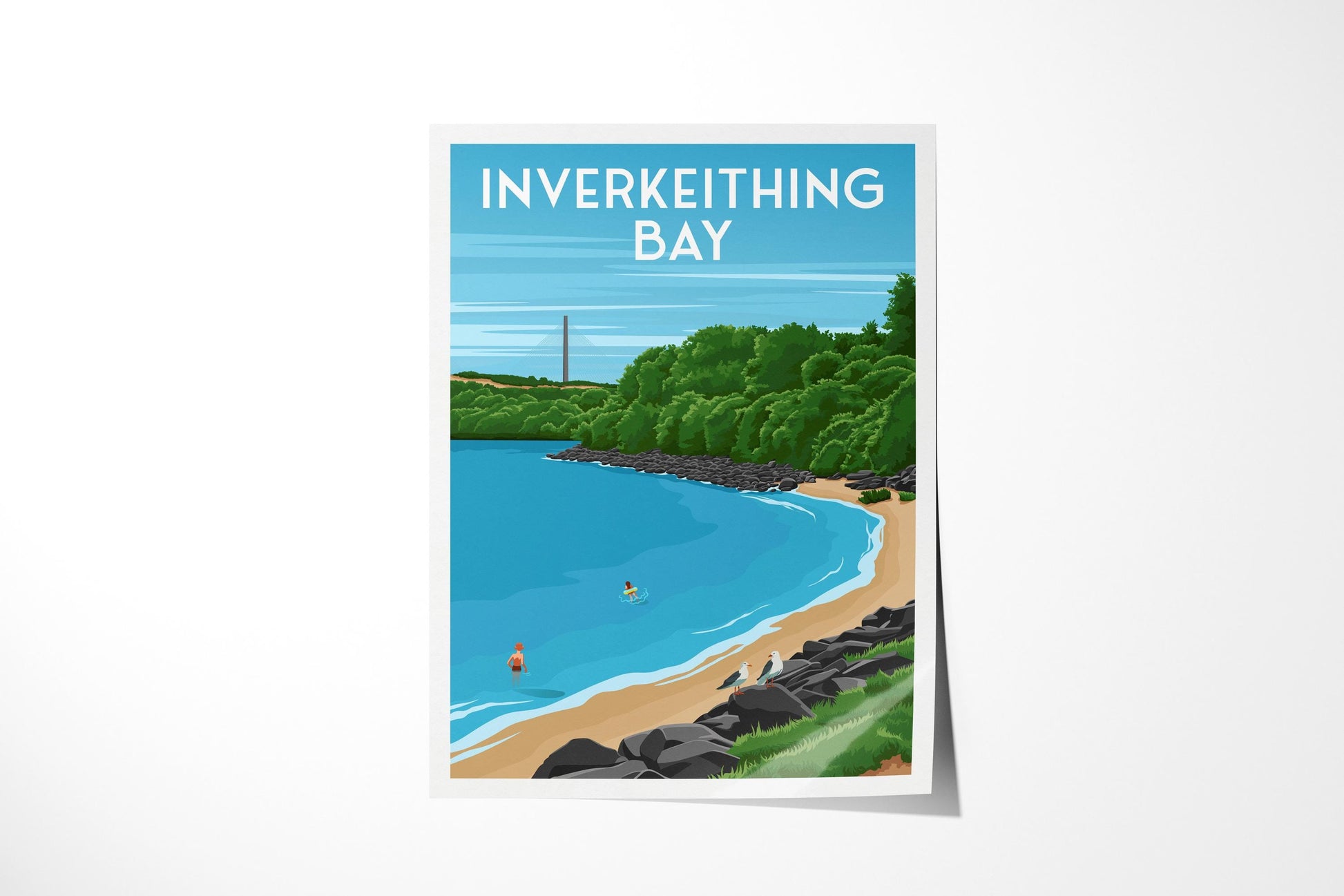 Inverkeithing Bay – Coastal Travel Poster Print - Fife - Scotland