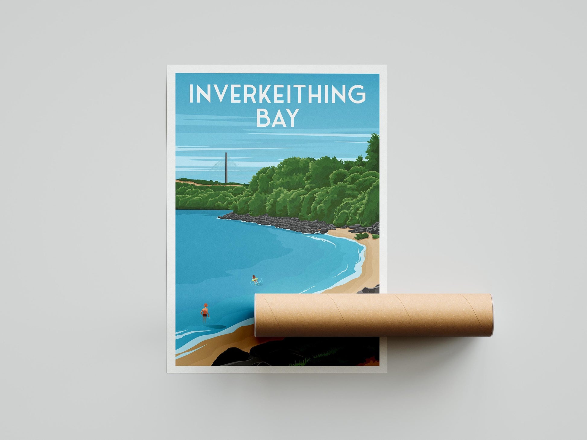 Inverkeithing Bay – Coastal Travel Poster Print - Fife - Scotland