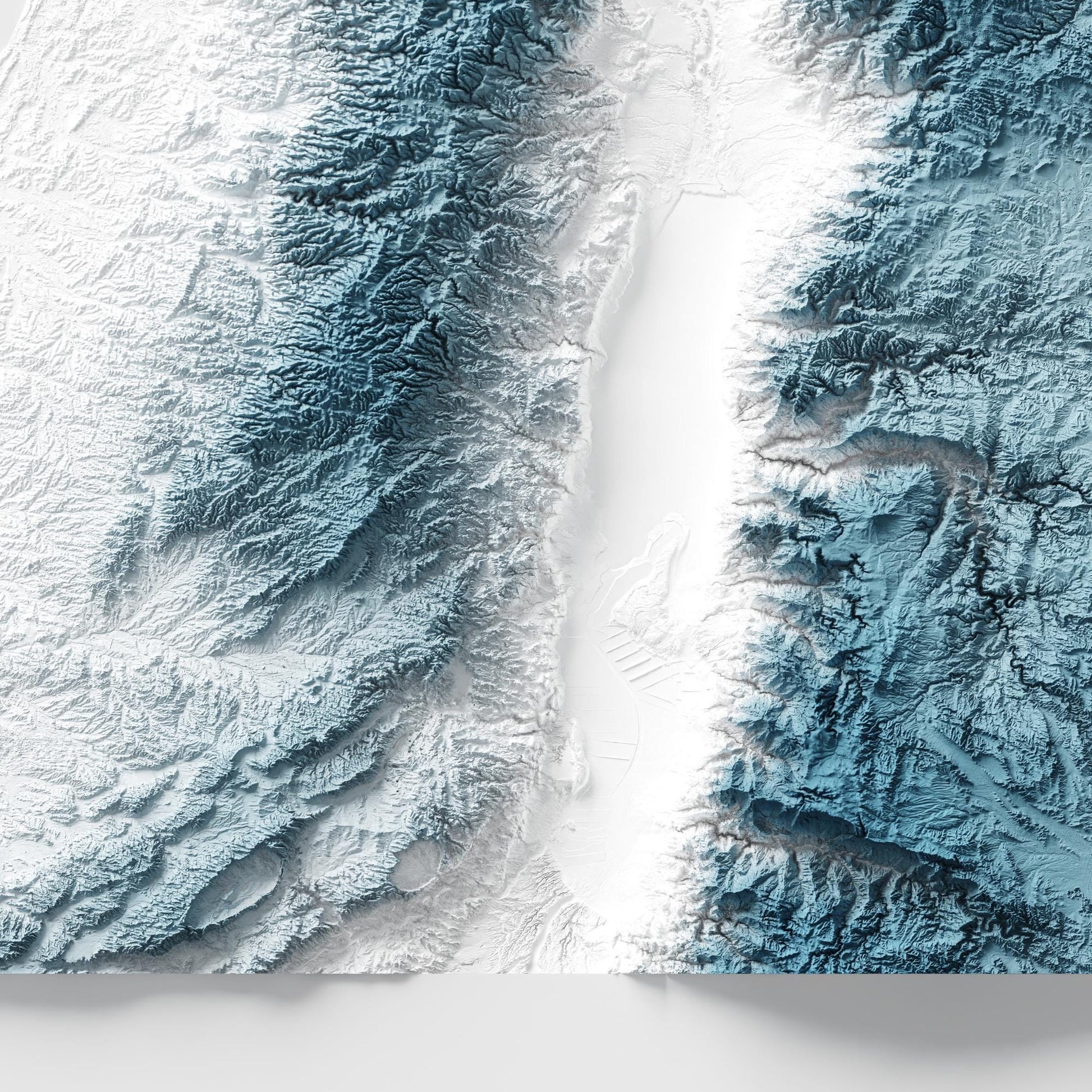 Israel 3D Relief Map Wall Art – Modern Topographic Poster – A4 to A2 Unframed Print