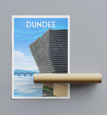 Dundee Travel Poster – V&A Dundee Wall Art Print (A4 to A1, Matt or Satin Finish)