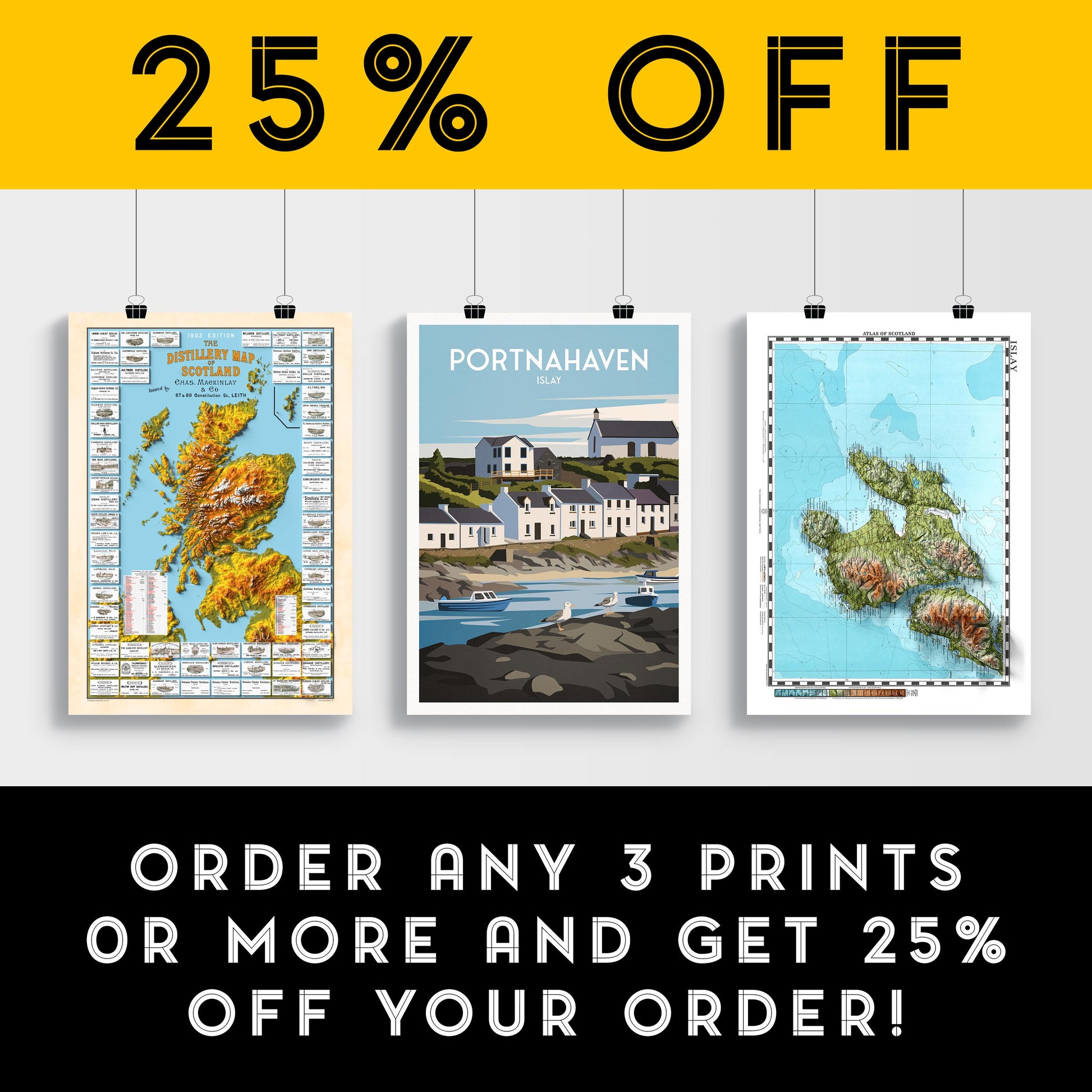 Portnahaven Islay Travel Poster | Coastal Wall Art Print of Scotland | A4 A3 A2 A1 | Matt or Satin Finish