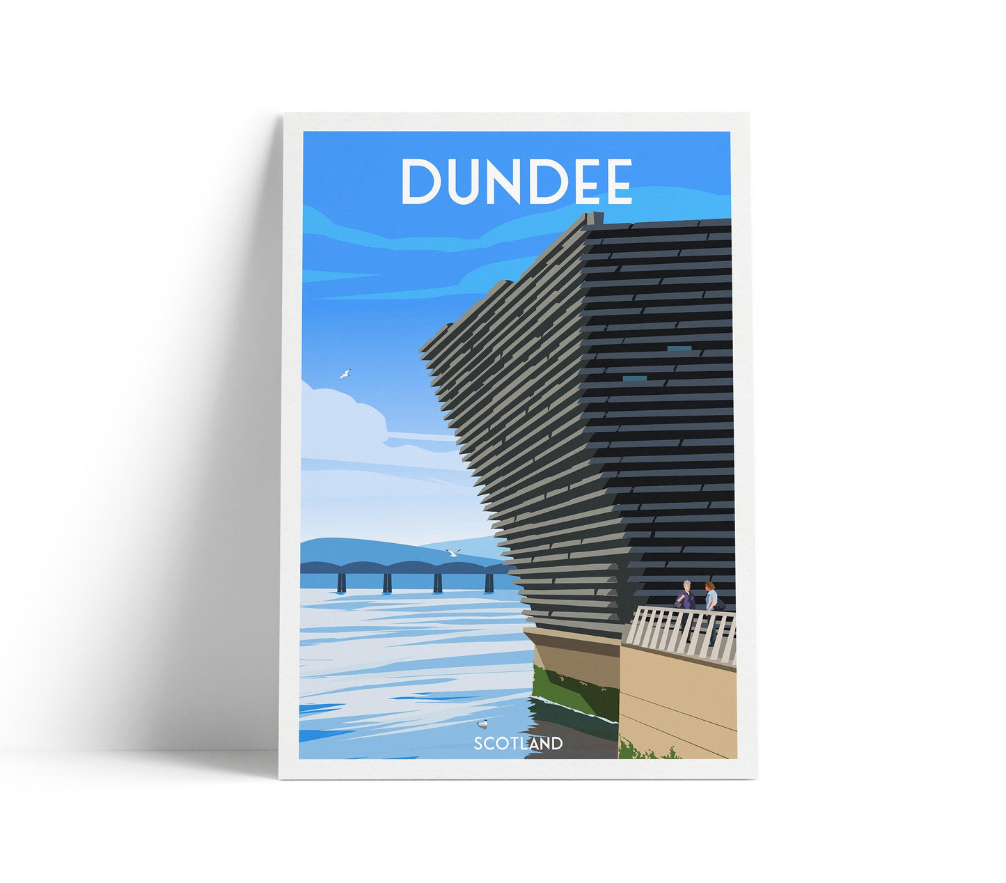 Dundee Travel Poster – V&A Dundee Wall Art Print (A4 to A1, Matt or Satin Finish)