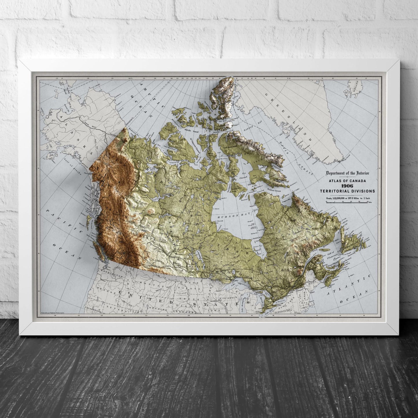 Map of Canada – Vintage Style Wall Art Print – A2, A1 – Matt or Satin Poster