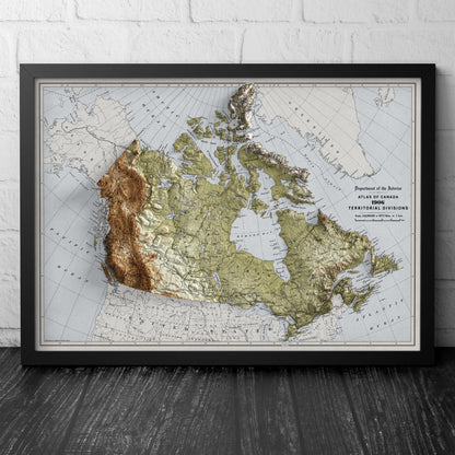Map of Canada – Vintage Style Wall Art Print – A2, A1 – Matt or Satin Poster