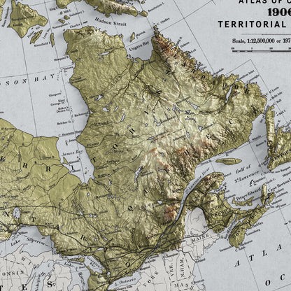 Map of Canada – Vintage Style Wall Art Print – A2, A1 – Matt or Satin Poster