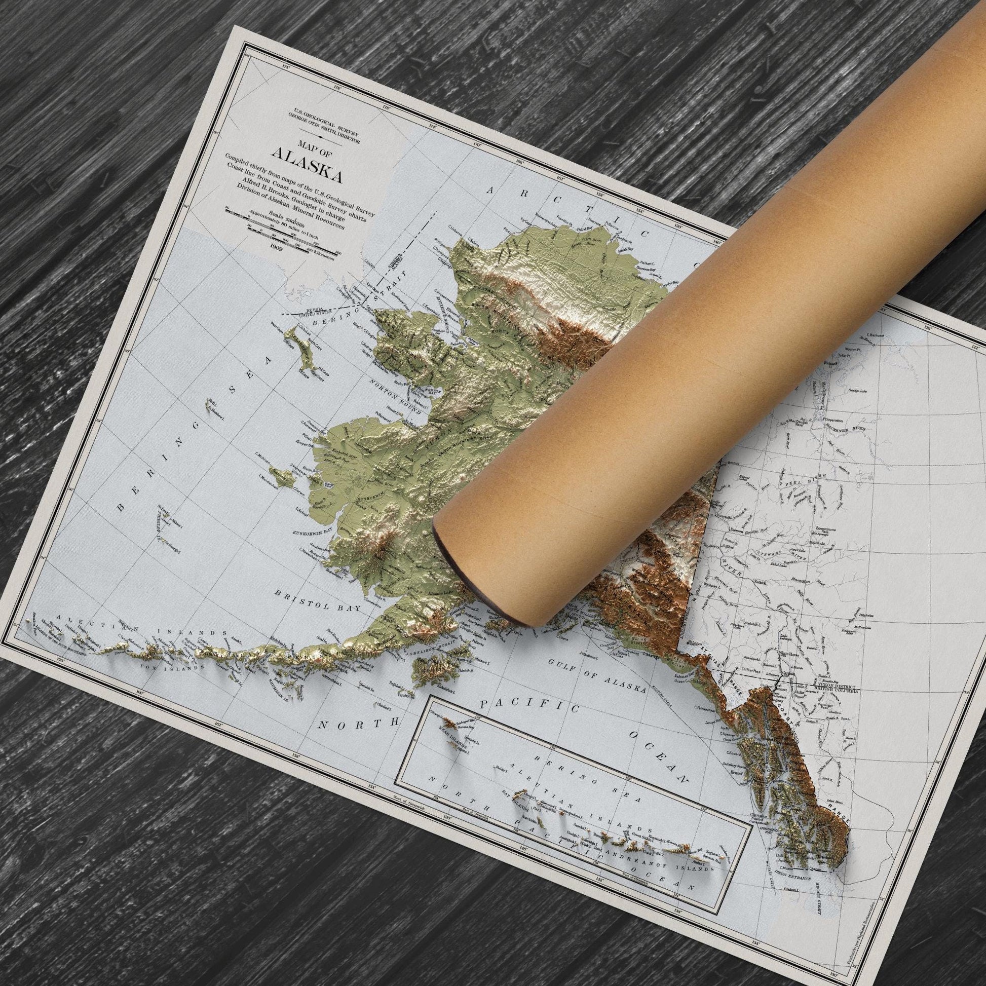 Alaska Map | Topographic map | Shaded relief map | USA