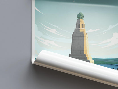 Dundee Law Travel Poster – Scotland Wall Art Print | A4–A1 Sizes | Matt or Satin Finish