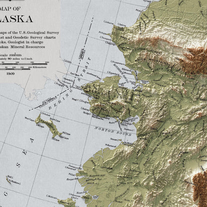 Alaska Map | Topographic map | Shaded relief map | USA