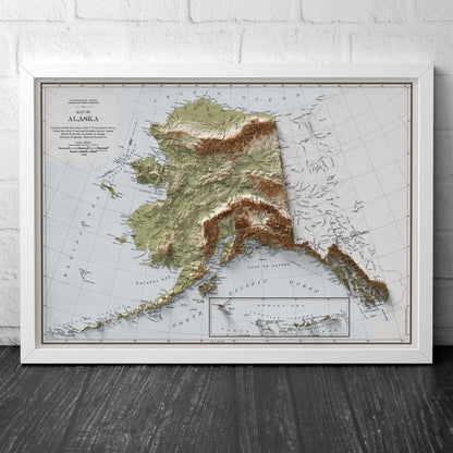 Alaska Map | Topographic map | Shaded relief map | USA