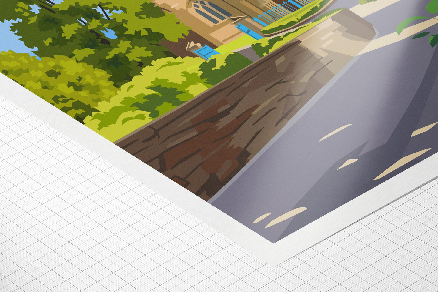 Dunfermline Abbey Travel Poster | Fife Scotland Wall Art | Scottish Architecture Print