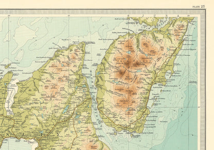 Isle of Islay Map | Old Antique Map | 1912 | Bartholomew|  Old Map Wall Print| Poster Wall Art|Wall Art |Scottish Maps| Vintage Print