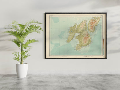 Isle of Islay Map | Old Antique Map | 1912 | Bartholomew|  Old Map Wall Print| Poster Wall Art|Wall Art |Scottish Maps| Vintage Print