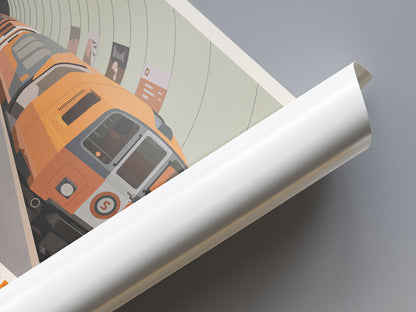 Glasgow Subway Print - Glasgow Underground Poster