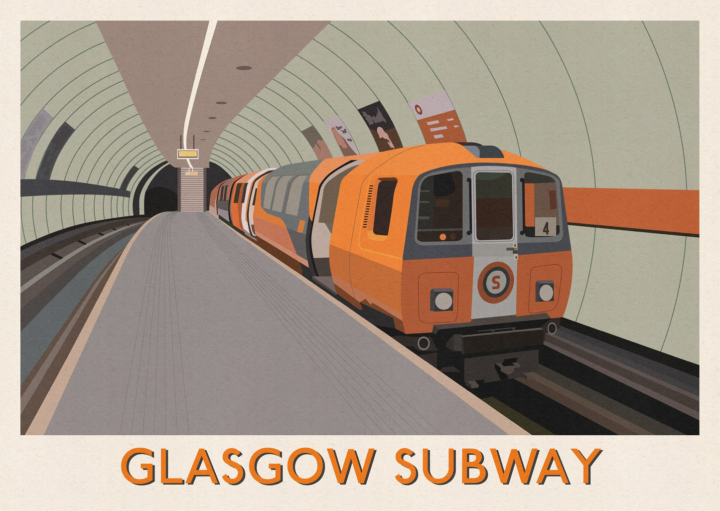 Glasgow Subway Print - Glasgow Underground Poster