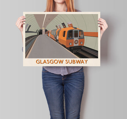 Glasgow Subway Print - Glasgow Underground Poster