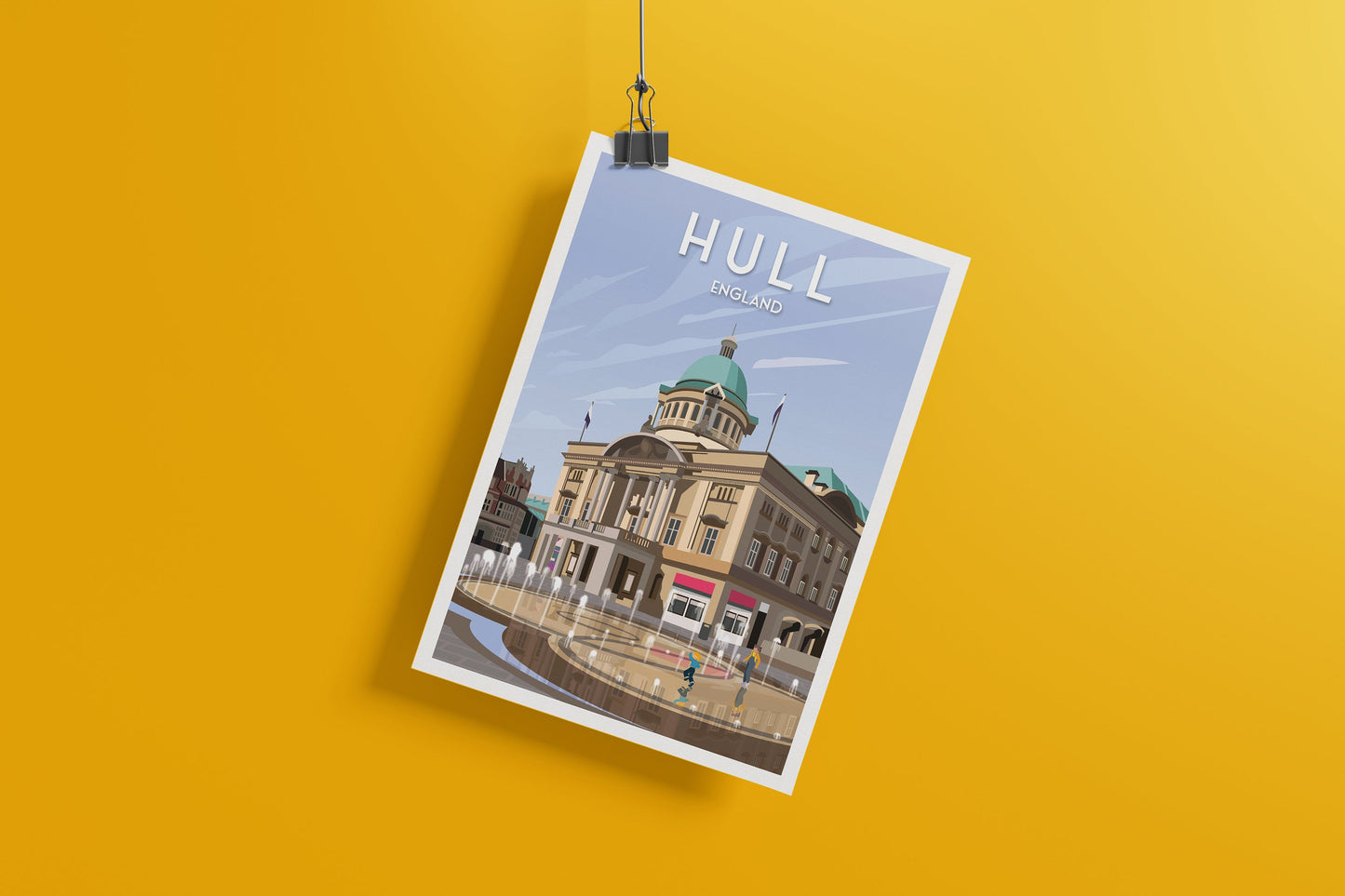 Hull Print - City Hall - Kingston-Upon-Hull Travel Poster - East Riding Of Yorkshire