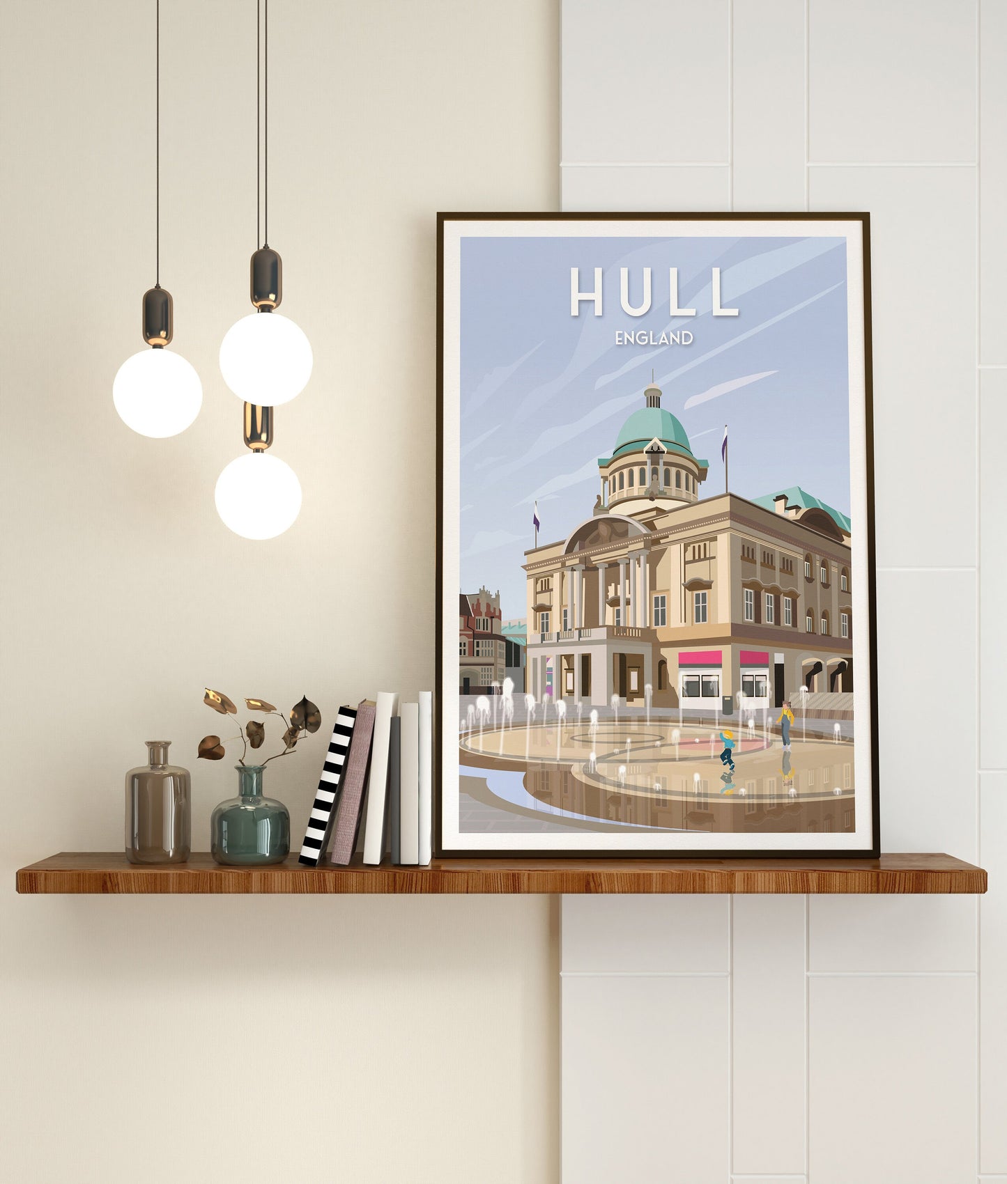 Hull Print - City Hall - Kingston-Upon-Hull Travel Poster - East Riding Of Yorkshire