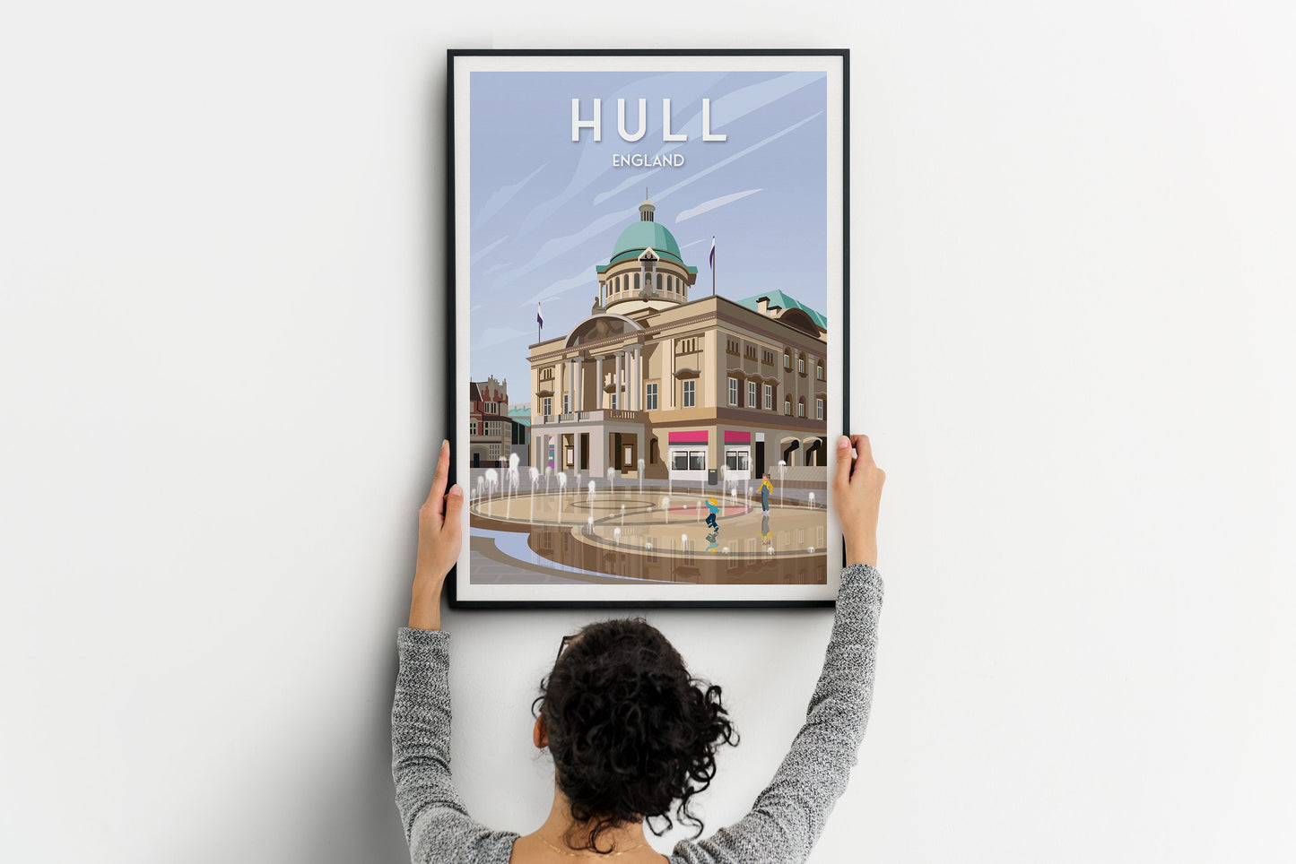 Hull Print - City Hall - Kingston-Upon-Hull Travel Poster - East Riding Of Yorkshire