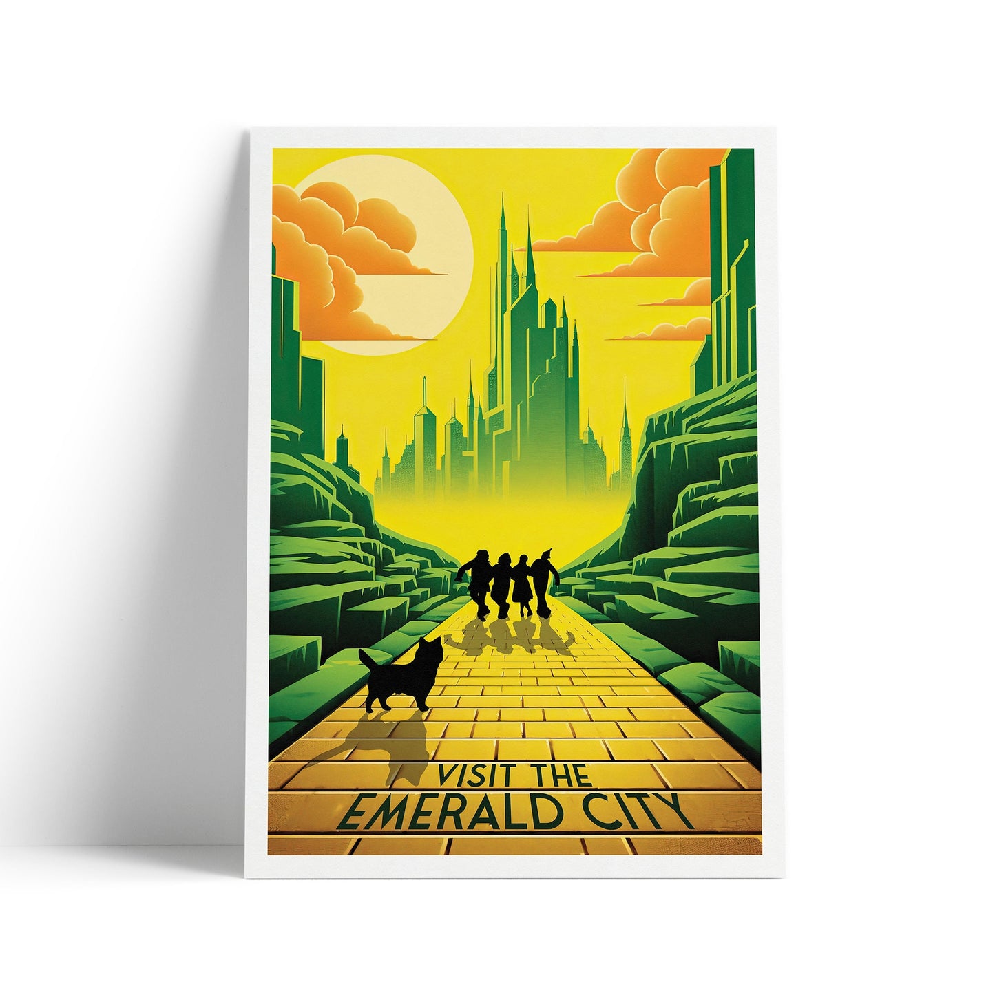 Emerald City Print | The Emerald City Vintage Style Travel Poster | Wizard of Oz Poster | Gift | Birthday Present | Home Decor Artwork