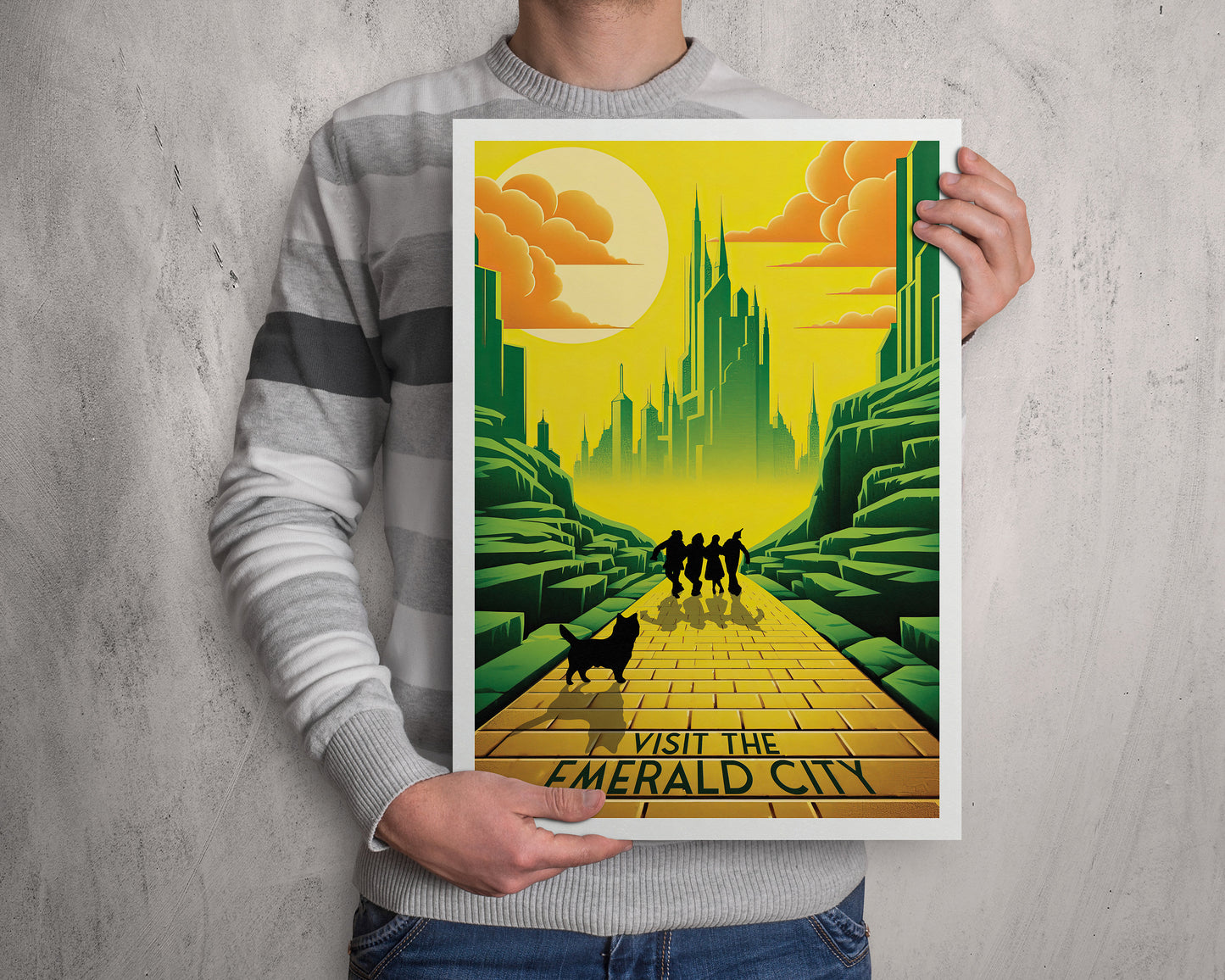 Emerald City Print | The Emerald City Vintage Style Travel Poster | Wizard of Oz Poster | Gift | Birthday Present | Home Decor Artwork