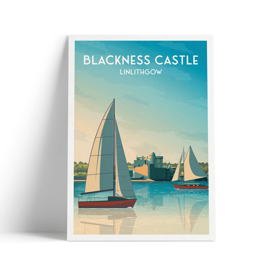 Blackness Castle Travel Poster - A Scottish Heritage Gem - Linlithgow Print | Travel Poster | Scotland Wall Art