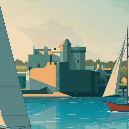 Blackness Castle Travel Poster - A Scottish Heritage Gem - Linlithgow Print | Travel Poster | Scotland Wall Art