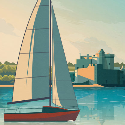 Blackness Castle Travel Poster - A Scottish Heritage Gem - Linlithgow Print | Travel Poster | Scotland Wall Art