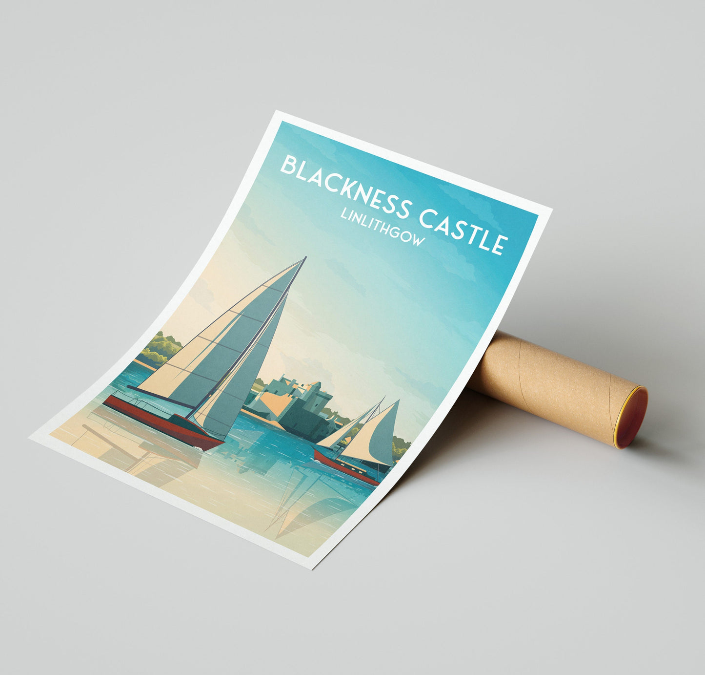 Blackness Castle Travel Poster - A Scottish Heritage Gem - Linlithgow Print | Travel Poster | Scotland Wall Art