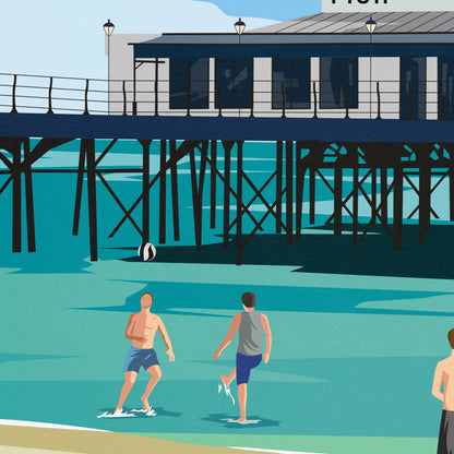 Cleethorpes Print - England Travel Poster - North East Lincolnshire - Coastal Wall Art - A3, A2, A1 Sizes