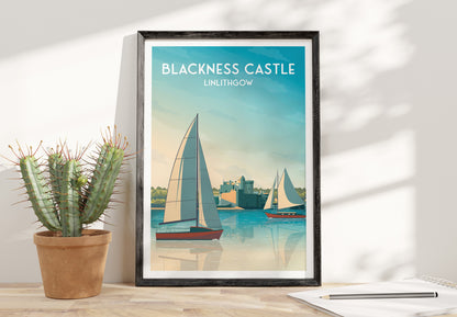 Blackness Castle Travel Poster - A Scottish Heritage Gem - Linlithgow Print | Travel Poster | Scotland Wall Art