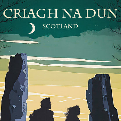 Craigh na Dun Standing Stones Travel Poster | Jamie and Claire Fraser | Sassanach | Scotland Travel Poster | Stone Circle |  Gift |  Present