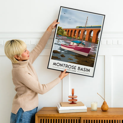 Montrose Basin Travel Poster - South Esk Viaduct - Angus