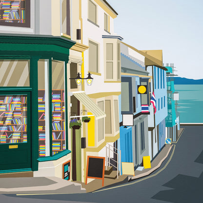 Falmouth Print - Cornwall - Quay Street - Art print A3, A2, A1