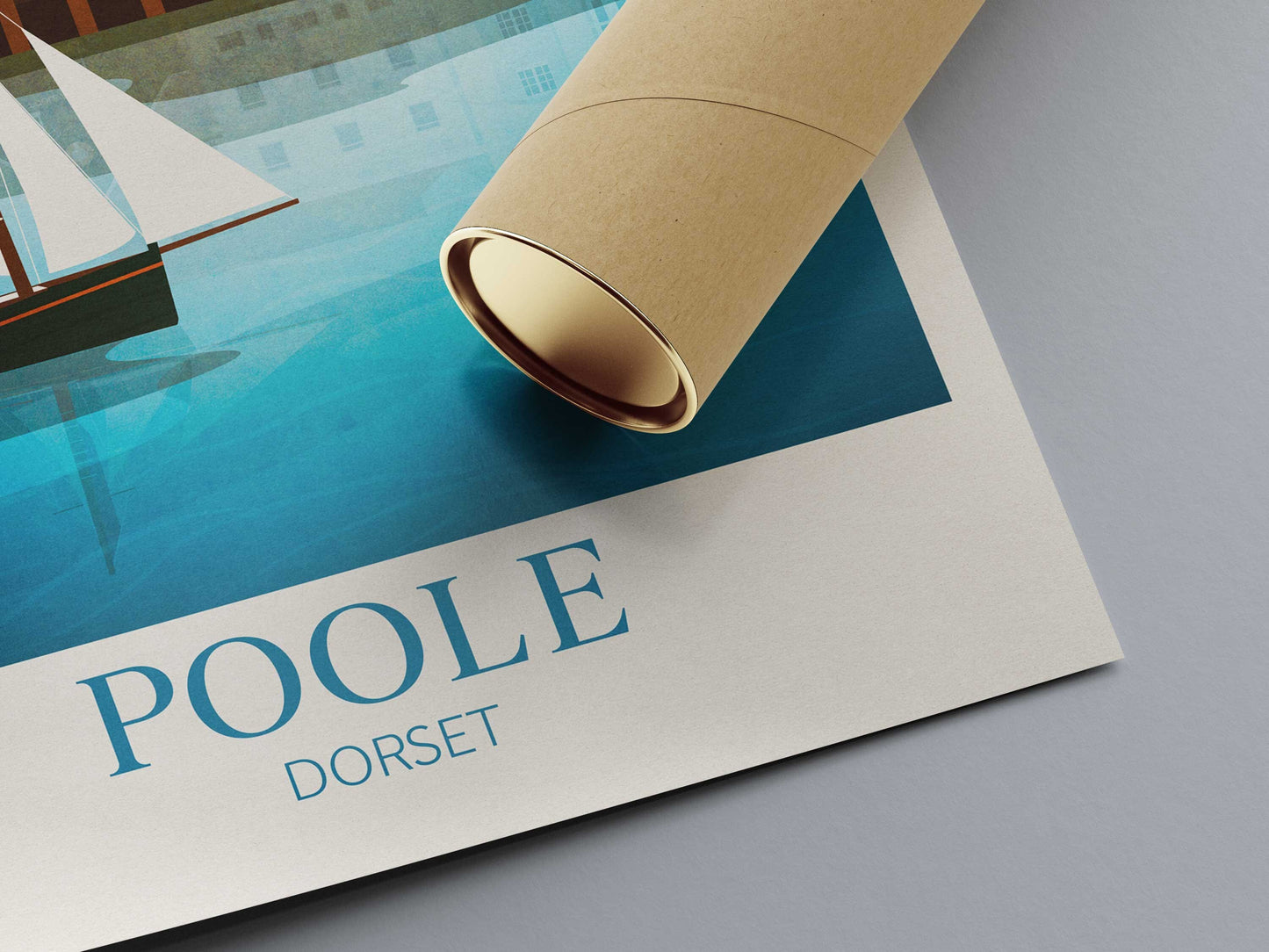 Poole Travel Poster - Dorset Wall Art - England Travel Print