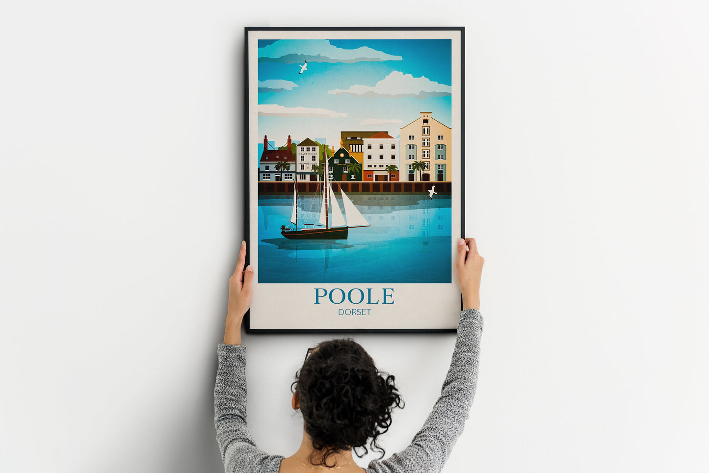 Poole Travel Poster - Dorset Wall Art - England Travel Print