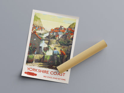 Yorkshire Coast Travel Poster | Poster Wall Art | Wall Art  | vintage England