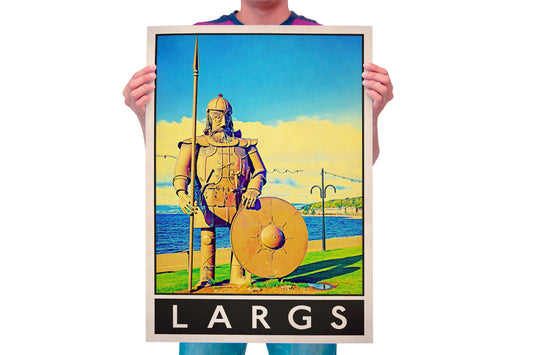 Largs Poster, Magnus the Viking, Ayrshire Travel Poster