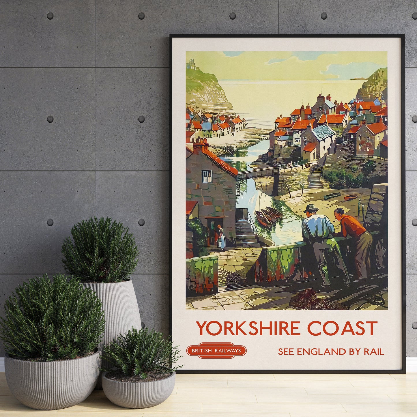 Yorkshire Coast Travel Poster | Poster Wall Art | Wall Art  | vintage England