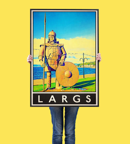 Largs Poster, Magnus the Viking, Ayrshire Travel Poster