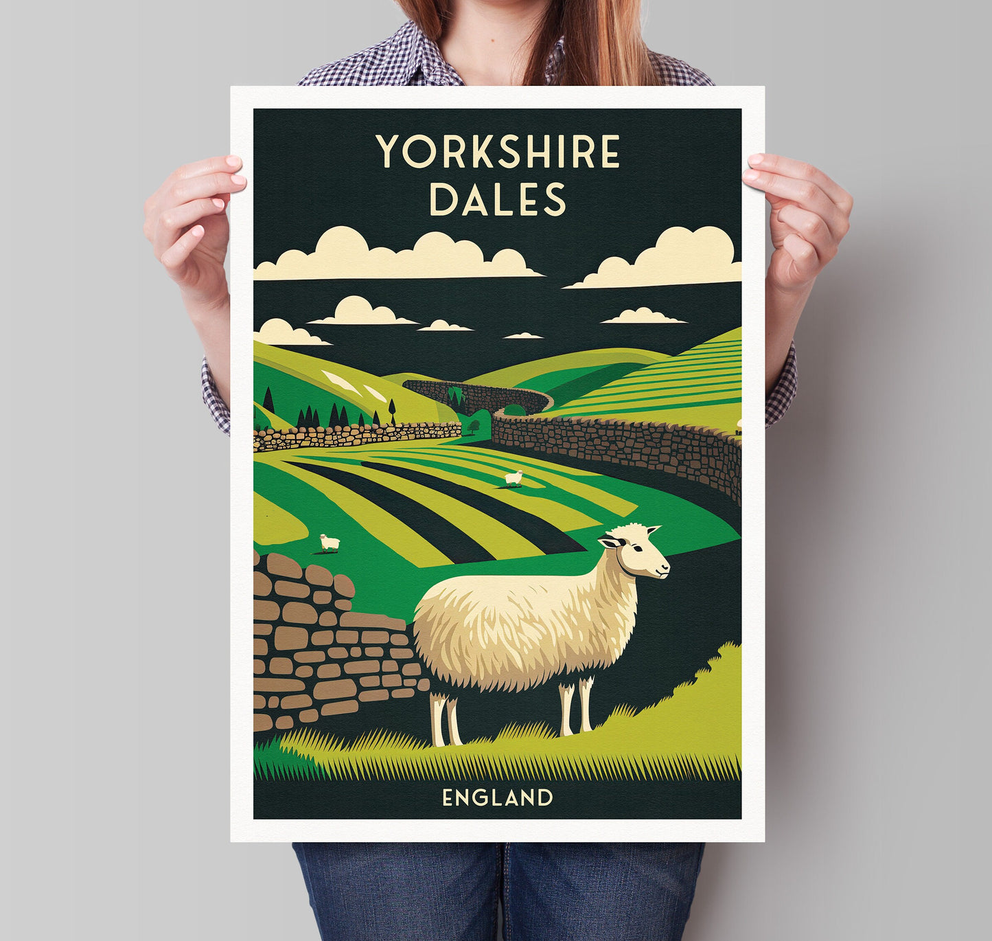 Yorkshire Dales Print | National Park Travel Poster | Yorkshire Dales Poster | Gift | Birthday Present | Home Decor Artwork