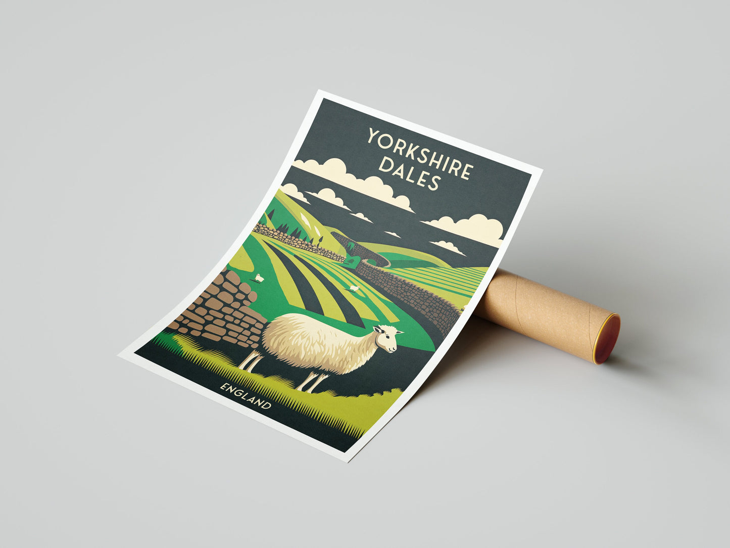 Yorkshire Dales Print | National Park Travel Poster | Yorkshire Dales Poster | Gift | Birthday Present | Home Decor Artwork