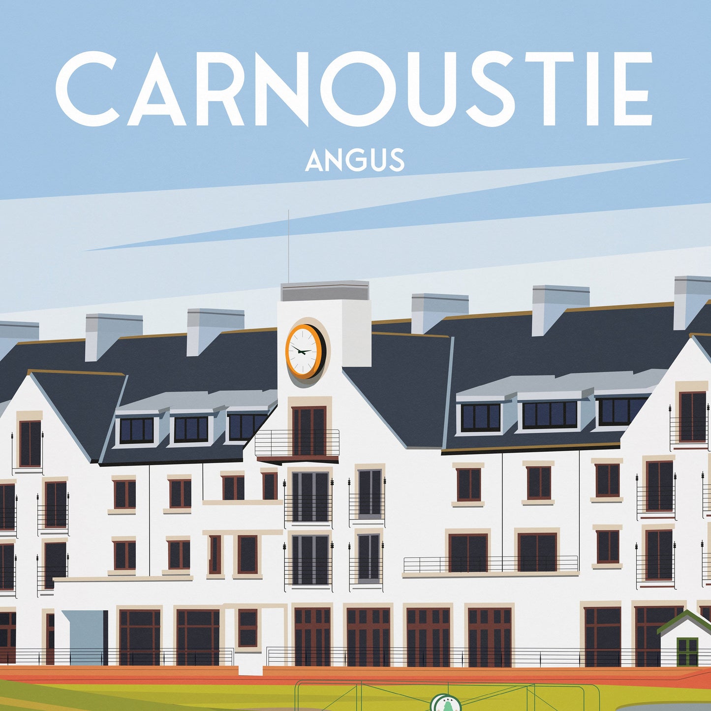 Carnoustie Print - Legendary Links - Carnoustie Golf Course Travel Poster - Angus - Scotland