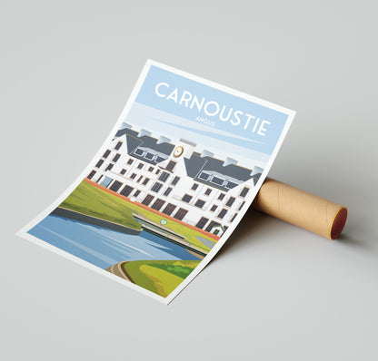 Carnoustie Print - Legendary Links - Carnoustie Golf Course Travel Poster - Angus - Scotland