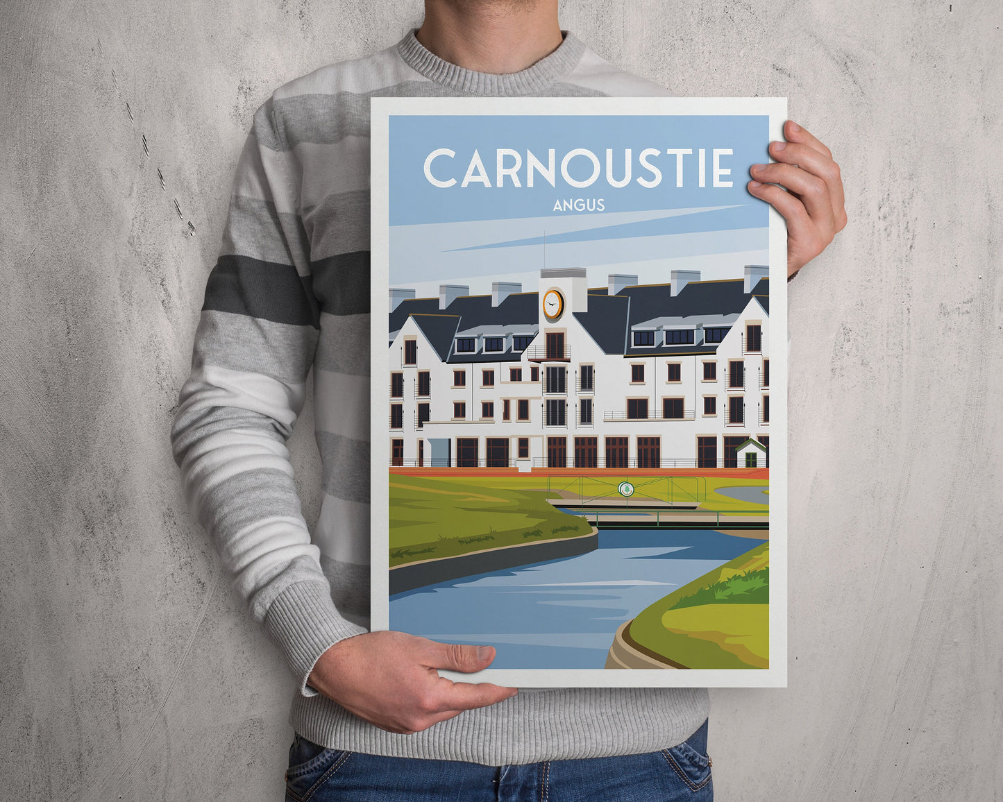 Carnoustie Print - Legendary Links - Carnoustie Golf Course Travel Poster - Angus - Scotland