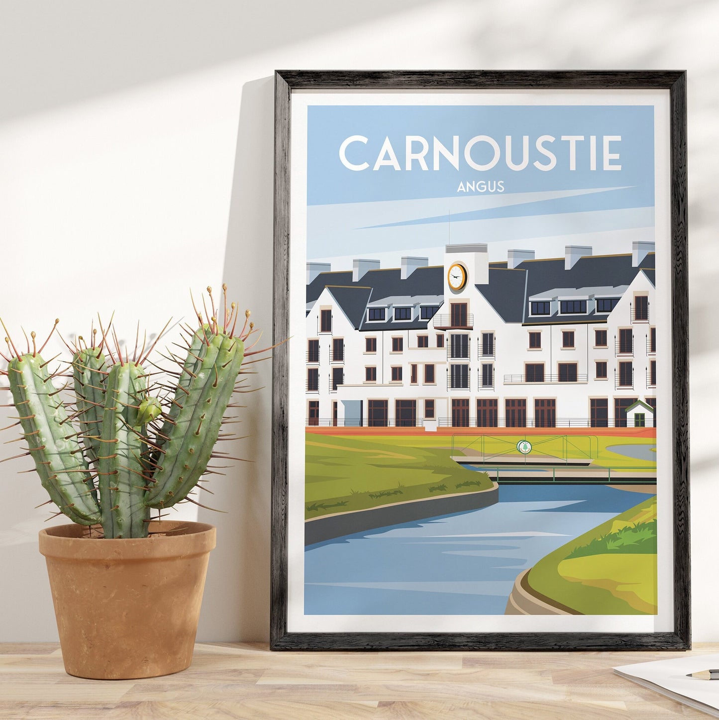 Carnoustie Print - Legendary Links - Carnoustie Golf Course Travel Poster - Angus - Scotland