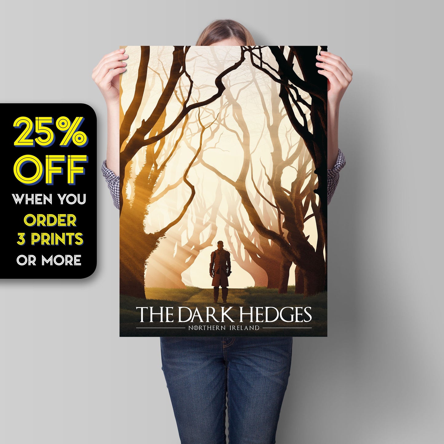 The Dark Hedges Poster | Northern Ireland Travel Poster | Bregagh Road | County Antrim