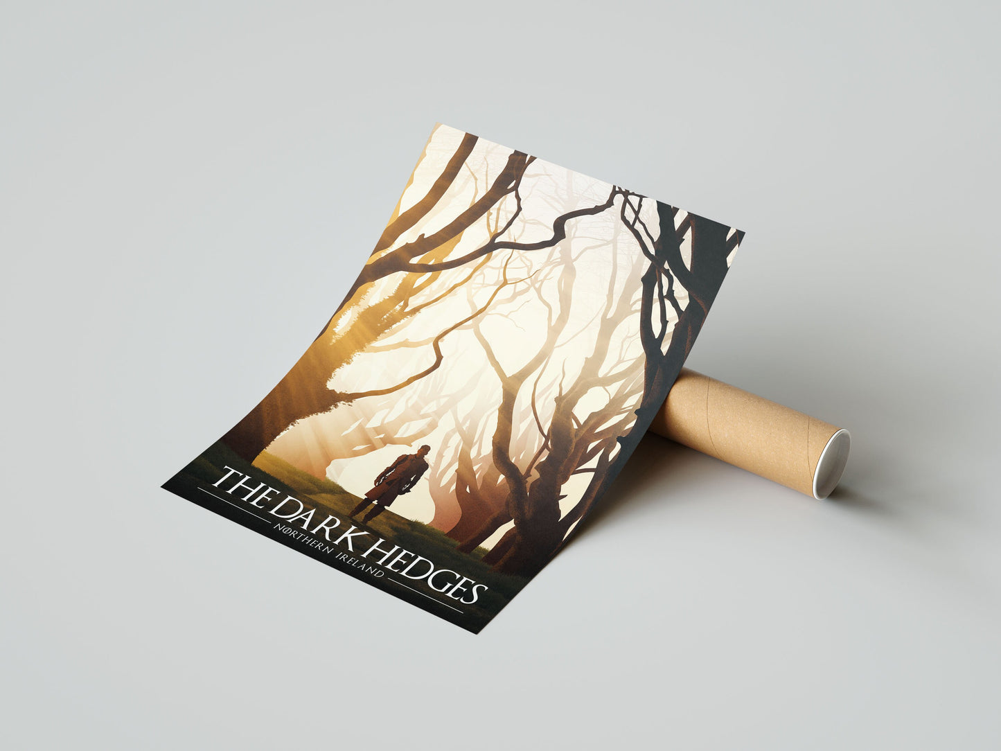 The Dark Hedges Poster | Northern Ireland Travel Poster | Bregagh Road | County Antrim