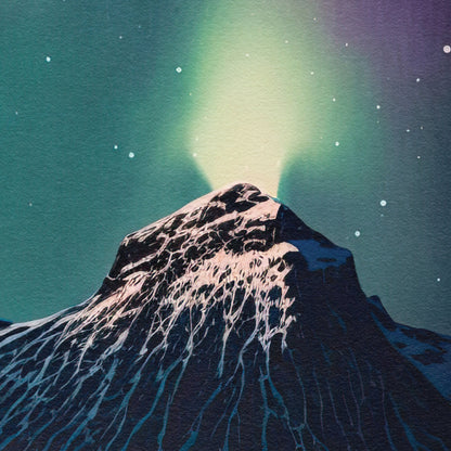 Iceland Print | Northern Lights | Icelandic Travel Poster