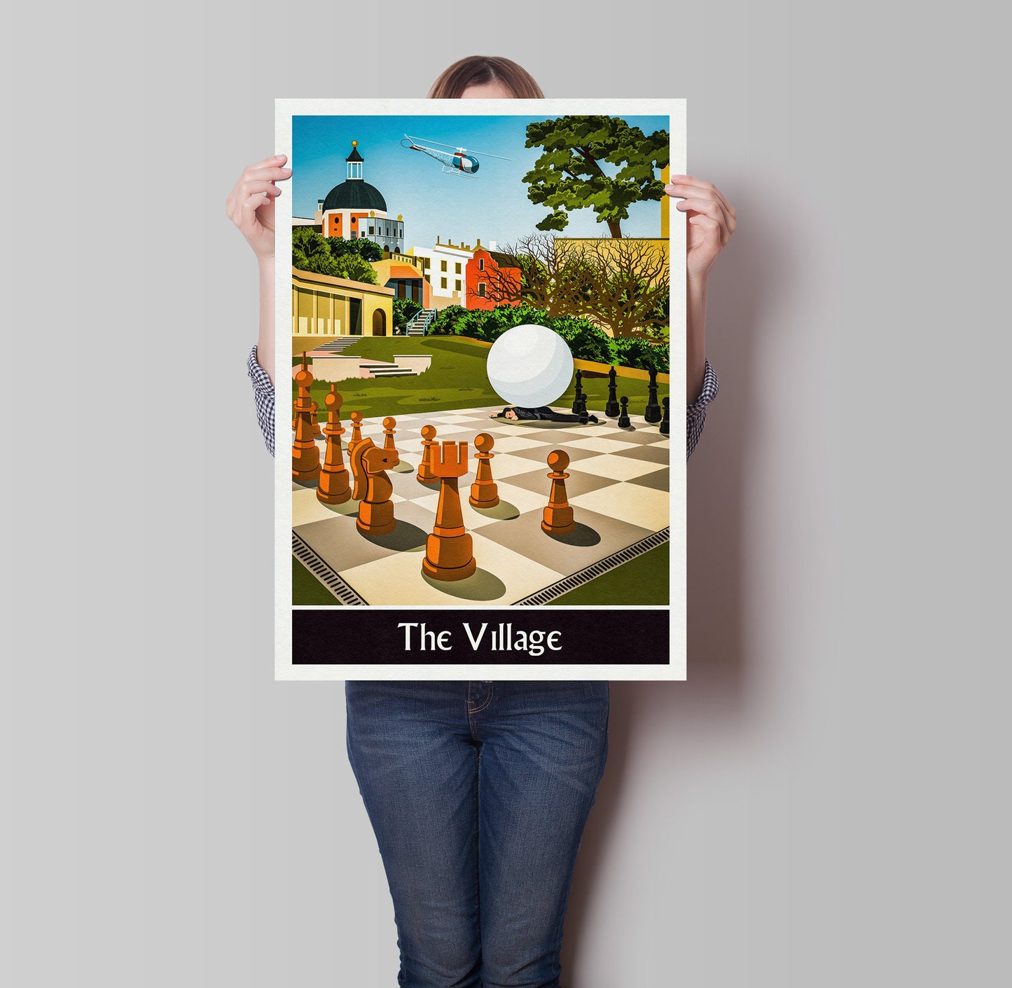 The Prisoner - The Village - Portmeirion Travel Poster - Gwynedd North Wales - Seaside Print - Welsh Travel Poster - Wall Art