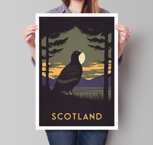 Scotland Capercaillie Print | Scottish Highlands | Tetrao urogallus | Scottish Gift | capercailye | capercaillye | capercailzie | capercally